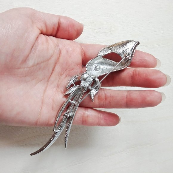 70s Vintage Calla Lily Metal Brooch - Picture 4 of 5